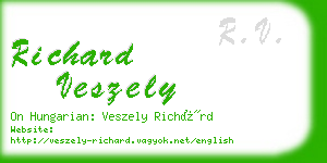 richard veszely business card